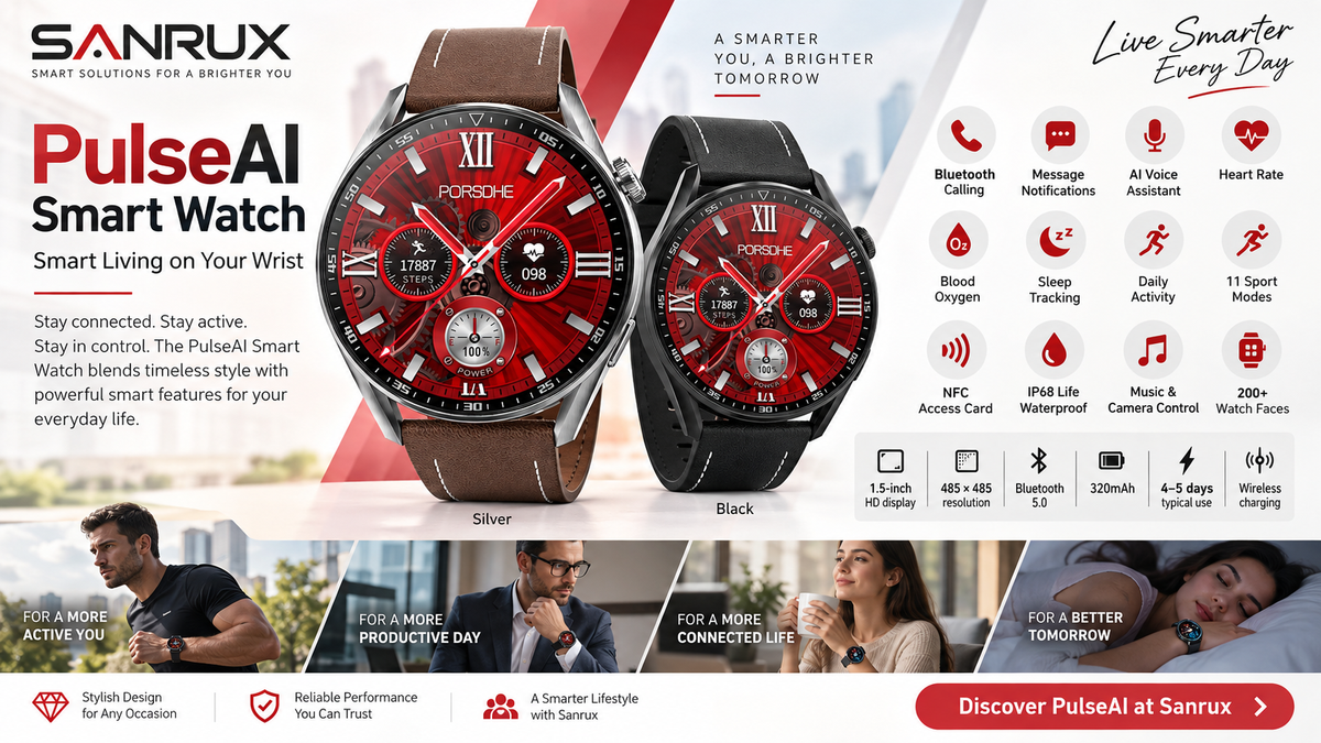 PulseAI Smart Watch: Smart Living, Fitness & Connectivity on Your Wrist