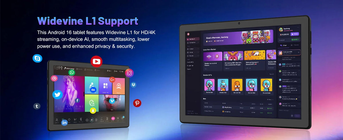 10.1-inch Android 16 Tablet Bundle