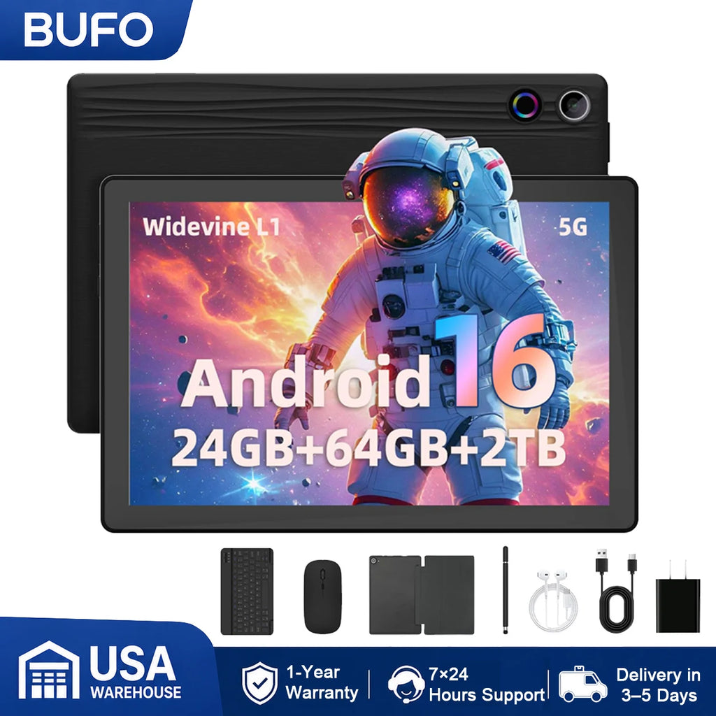 10.1-inch Android 16 Tablet Bundle