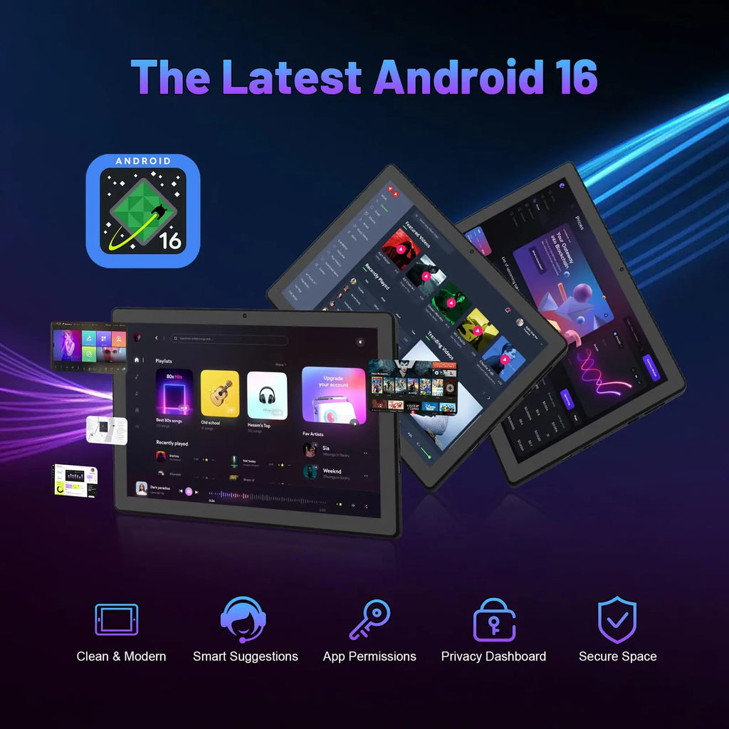 10.1-inch Android 16 Tablet Bundle