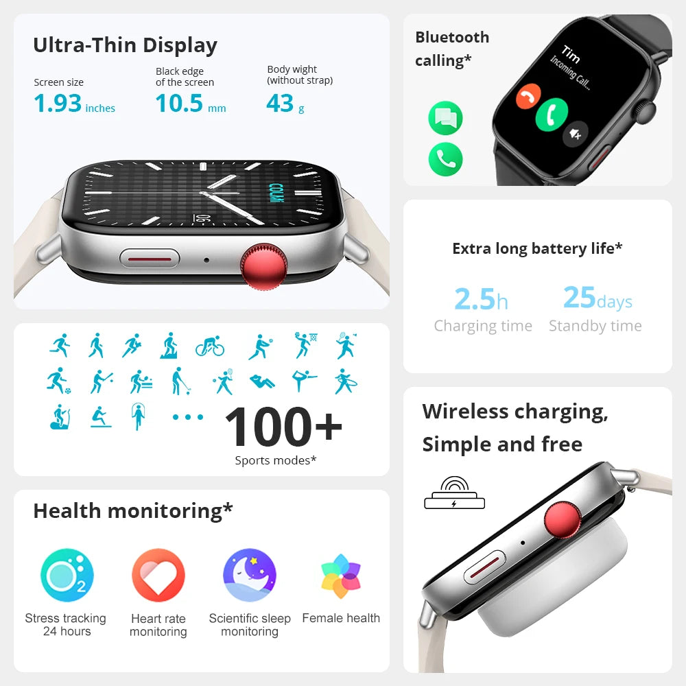 COLMI C8 Max Smartwatch – Bluetooth Calling & Health Tracker
