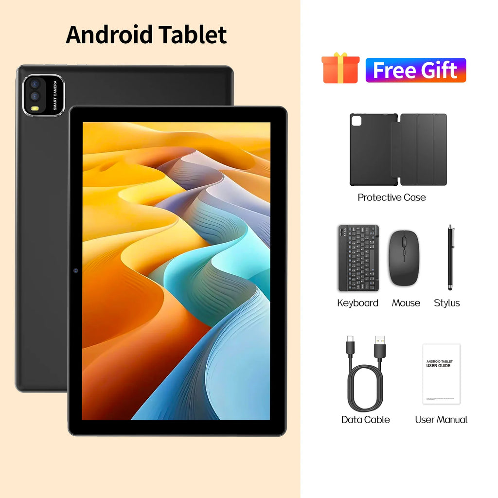 BAKEN 10.1-inch Android 16 Tablet
