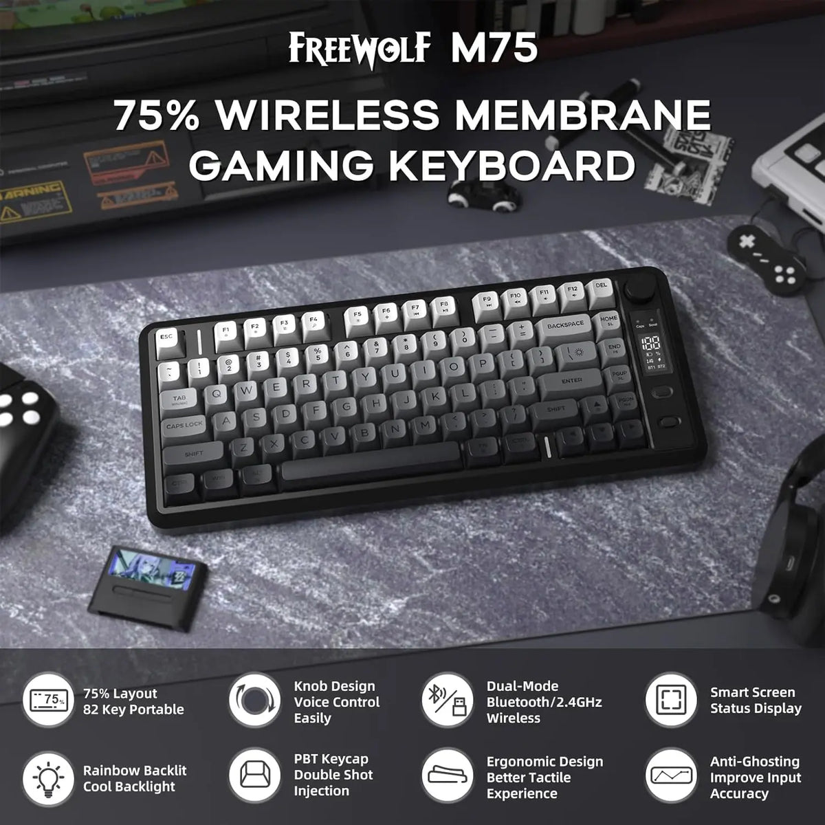 Attack Shark M75 Wireless Gaming Keyboard