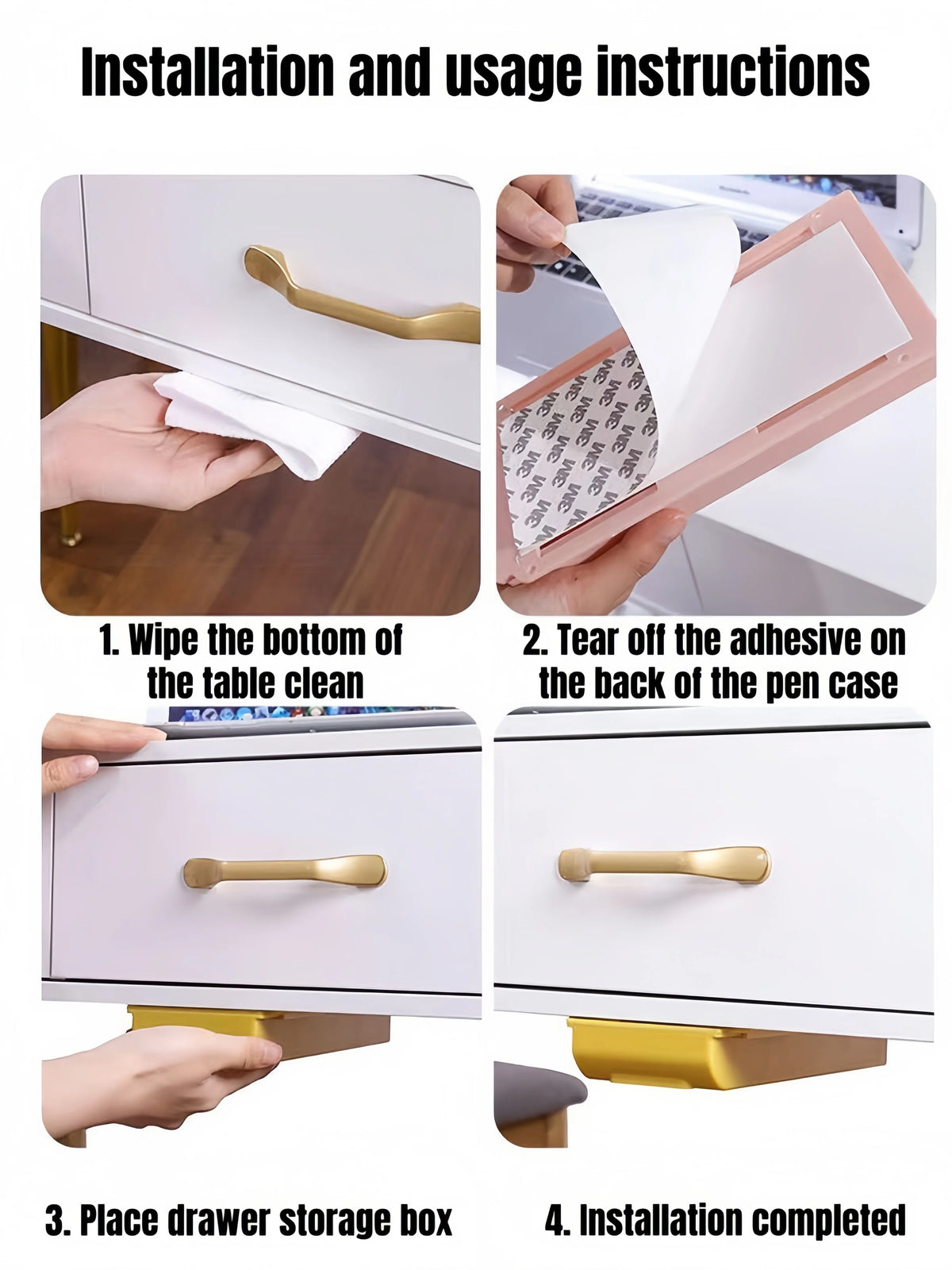 InvisiDrawer Self-Adhesive Hidden Storage Box