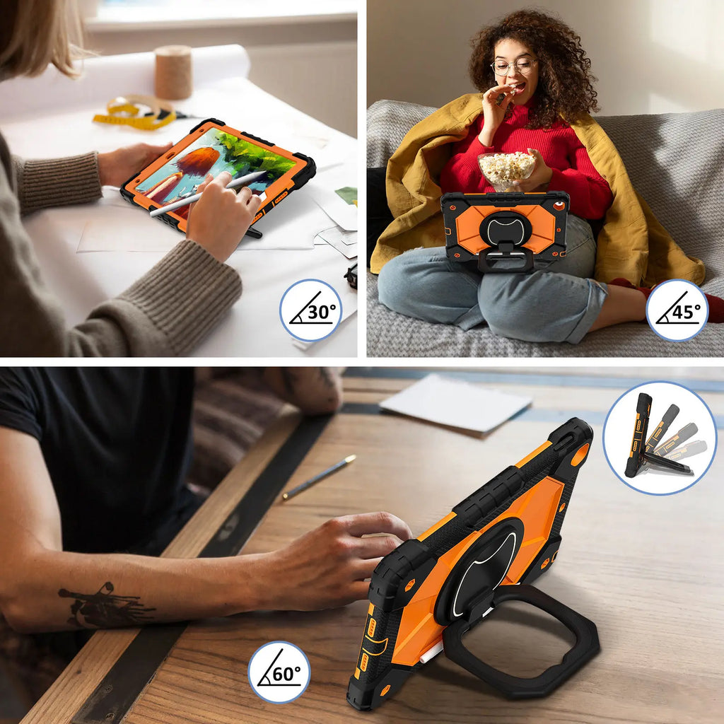 360° Protective iPad Case with Pencil Holder