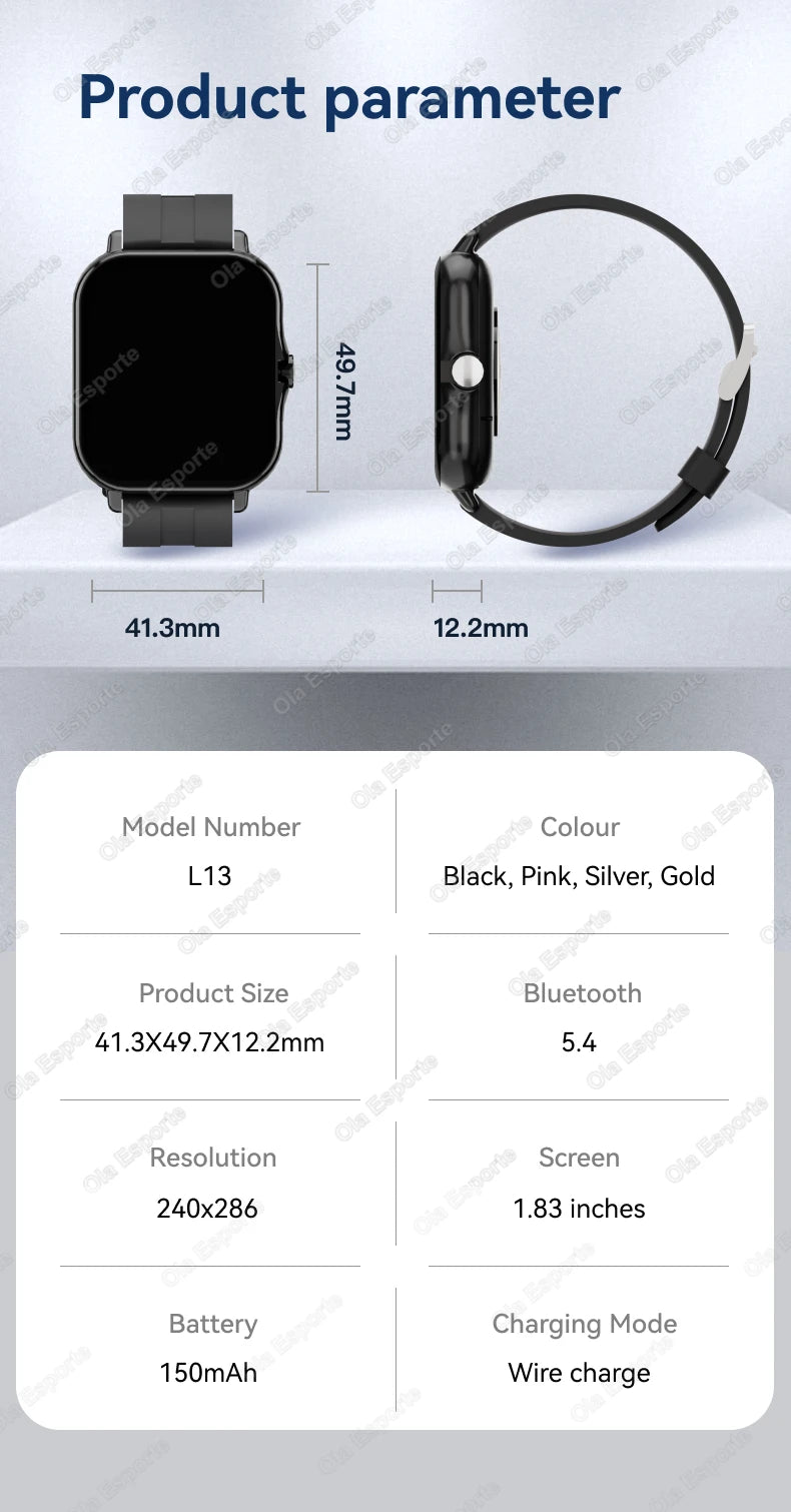 HT30 Smartwatch with Bluetooth Calling & Fitness Tracking