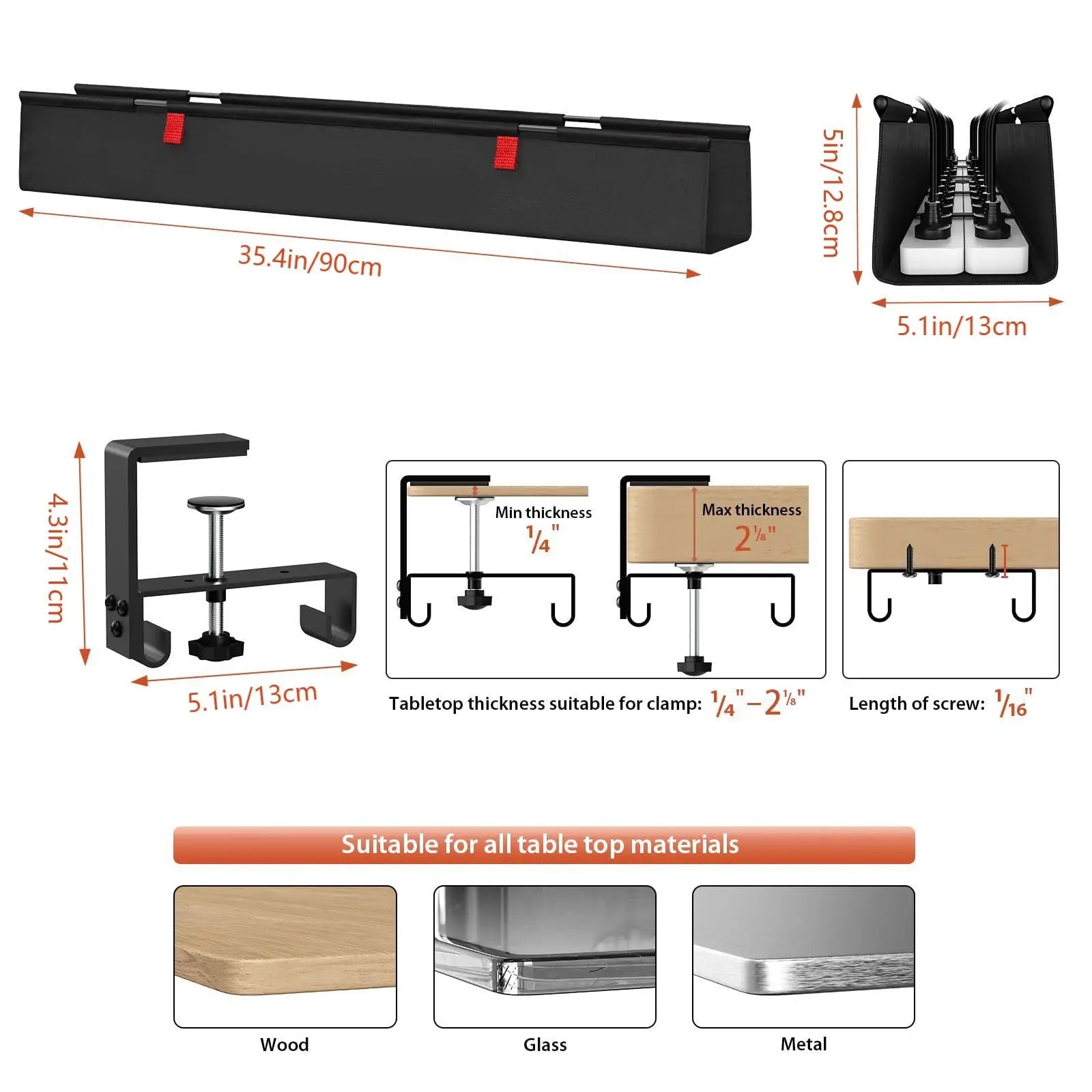 DeskCable Tray Pro