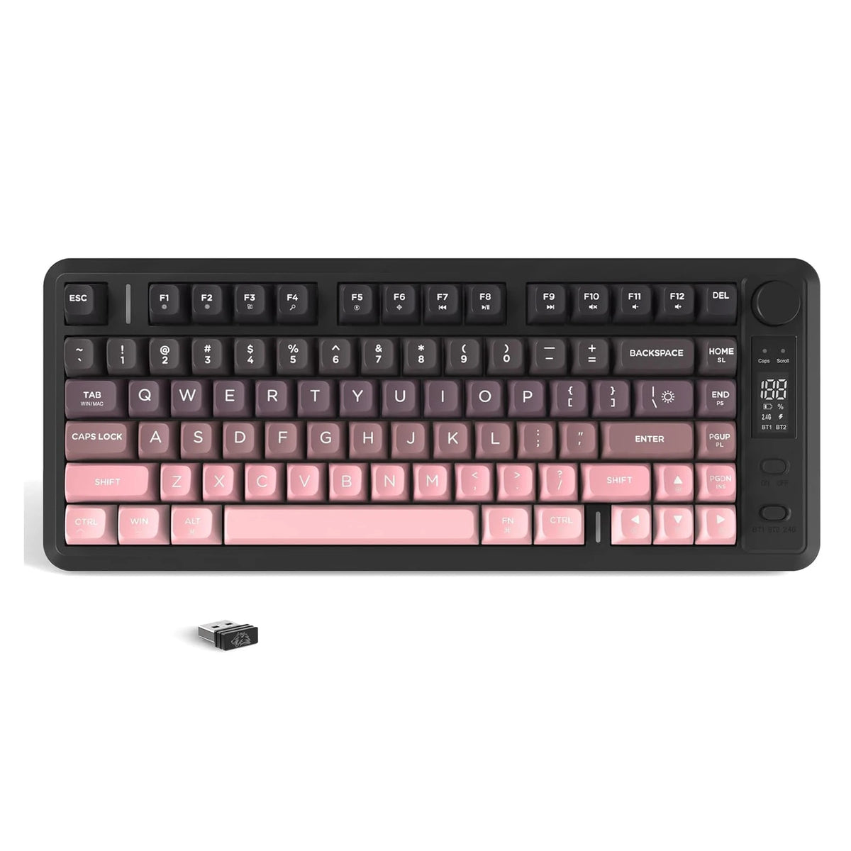 Attack Shark M75 Wireless Gaming Keyboard with OLED Display & Knob