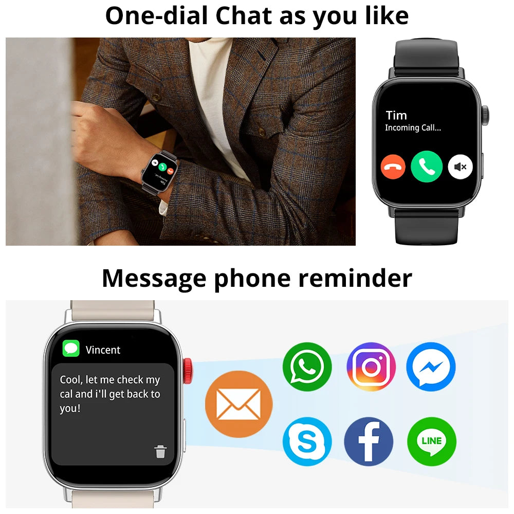 COLMI C8 Max Smartwatch – Bluetooth Calling & Health Tracker